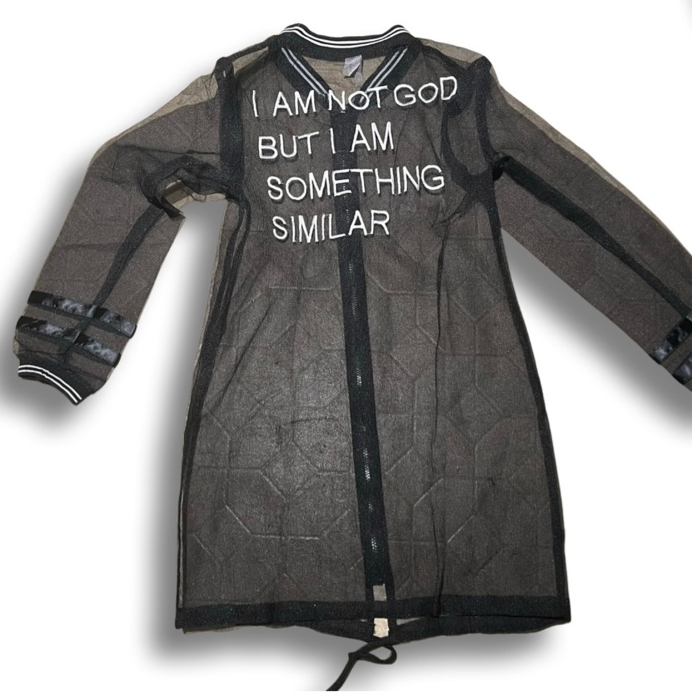 Fashion transparent jacket. Black. For women size S